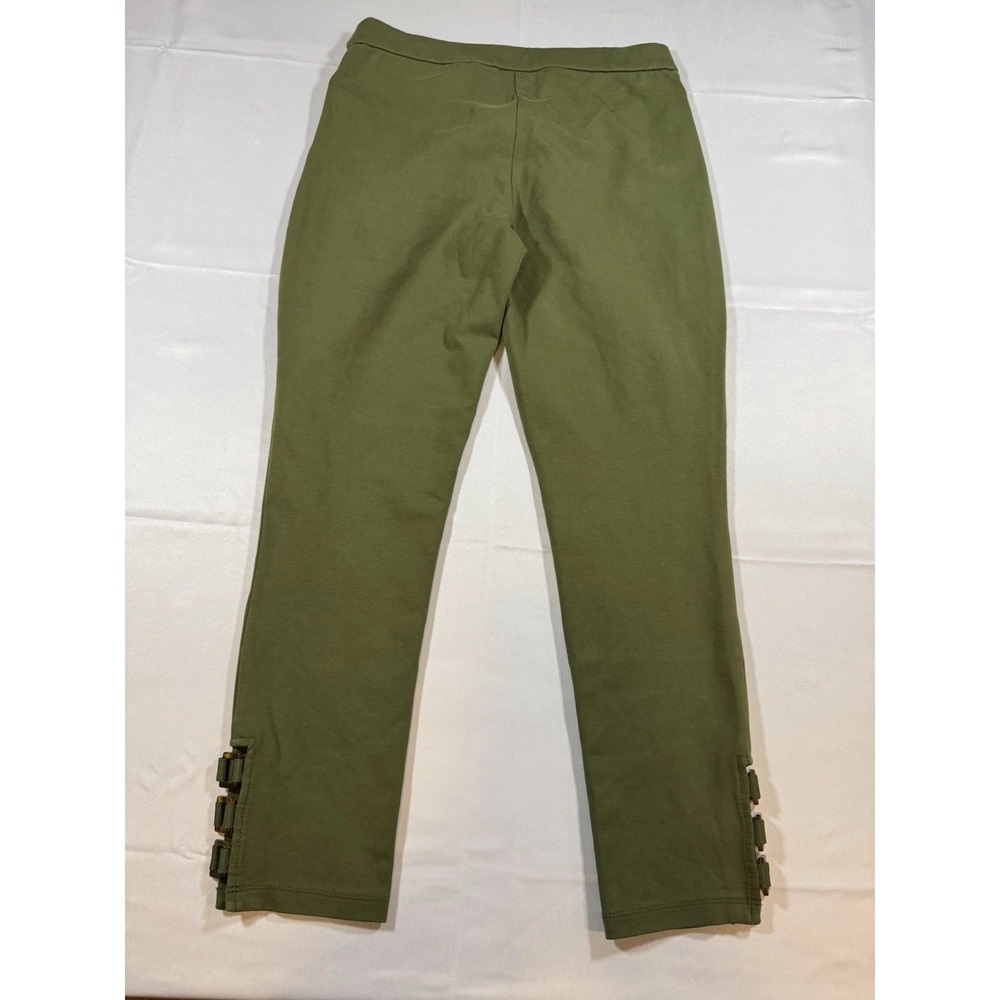 Susan Graver Weekend Premium Stretch Slim Leg Pant Evergreen Size XS‎